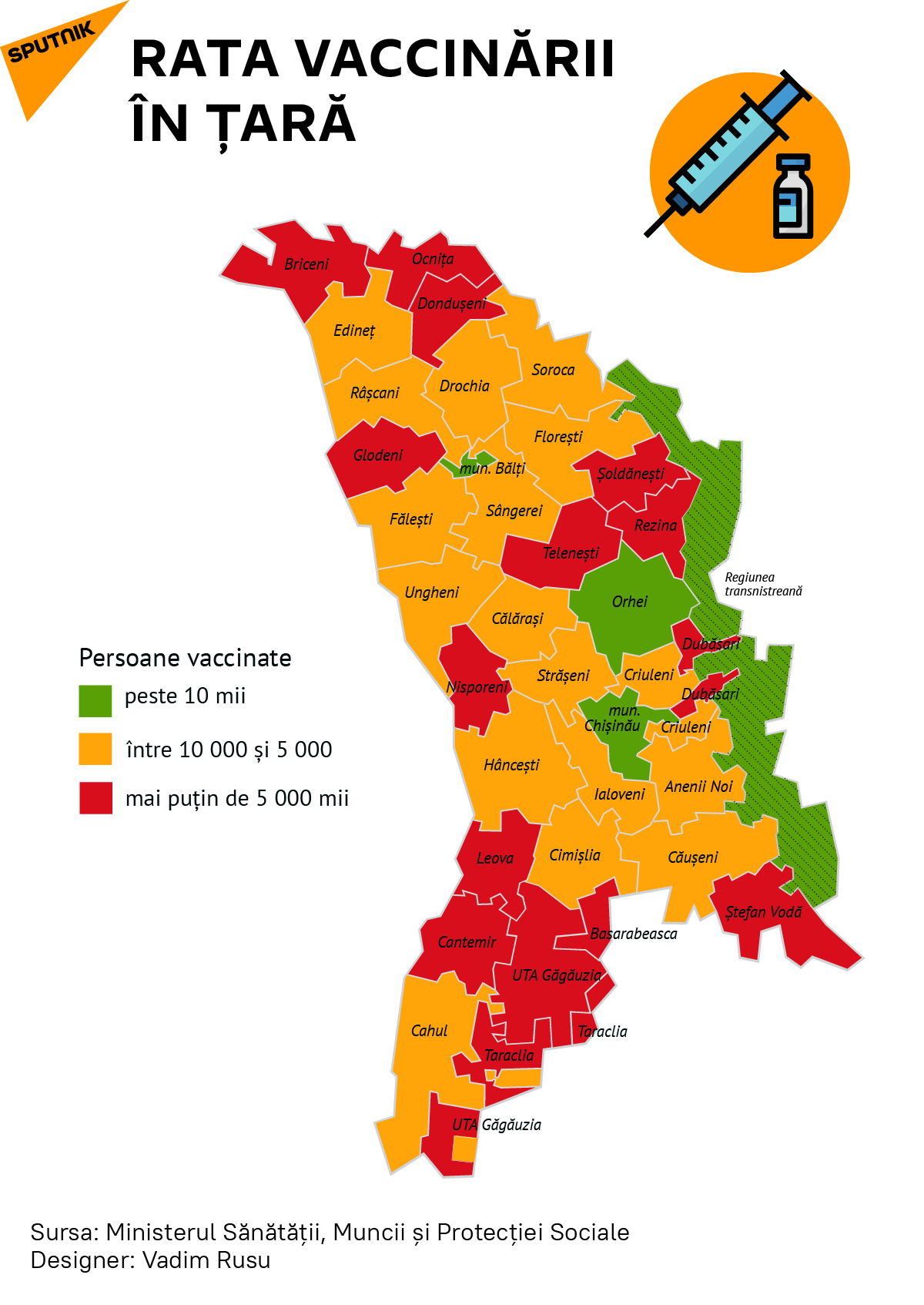 Rata vaccinării în țară - Sputnik Moldova, 1920, 28.05.2021
