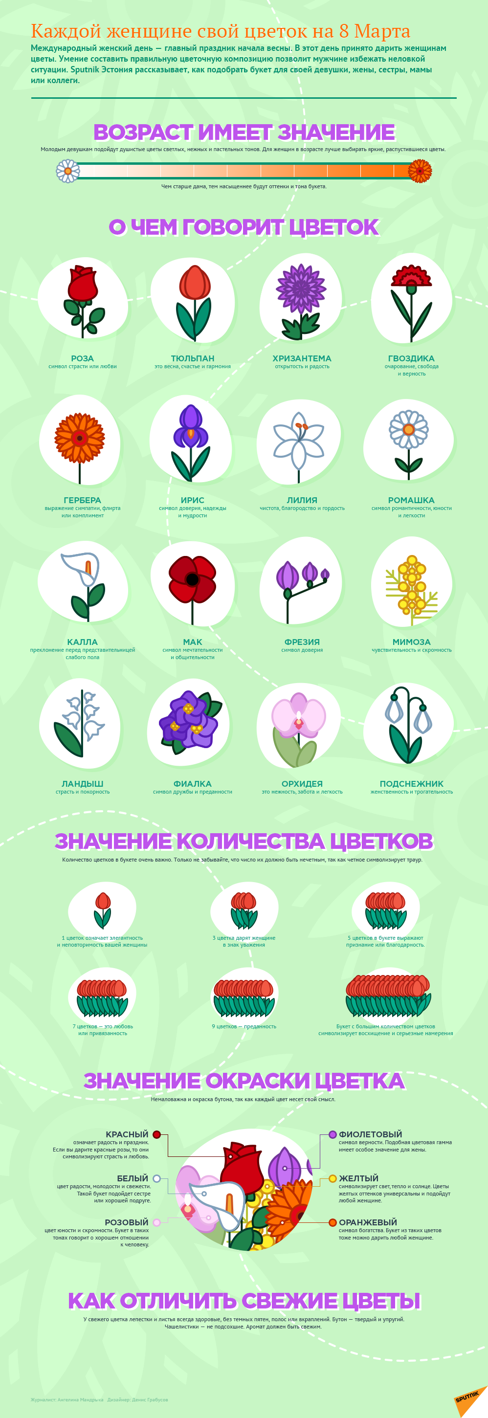 Каждой женщине свой цветок на 8 Марта - Sputnik Молдова