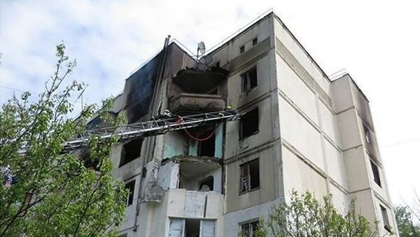 здание после пожара - Sputnik Молдова