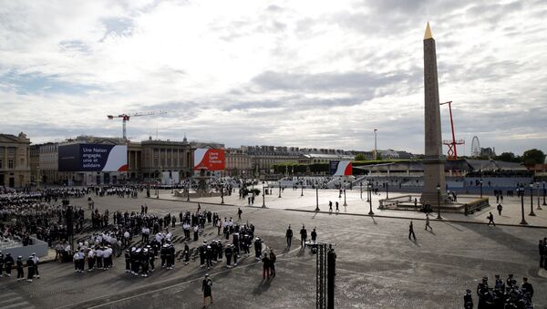 Préparation pour une cérémonie militaire ce 14 juillet 2020 sur la Place de la Concorde - Sputnik Moldova-România