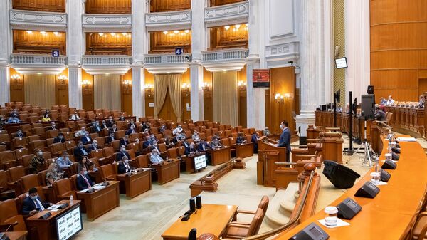 Sala de ședințe a Parlamentului României - Sputnik Moldova-România