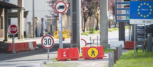 Вид на пограничный переход между Словенией и Италией - Sputnik Молдова