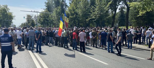 протестующие перекрыли проспект Штефана чел Маре - Sputnik Moldova