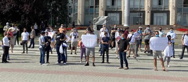 Артисты, музыканты и представители отрасли HoReCa вышли на протест в центр Кишинева. - Sputnik Молдова