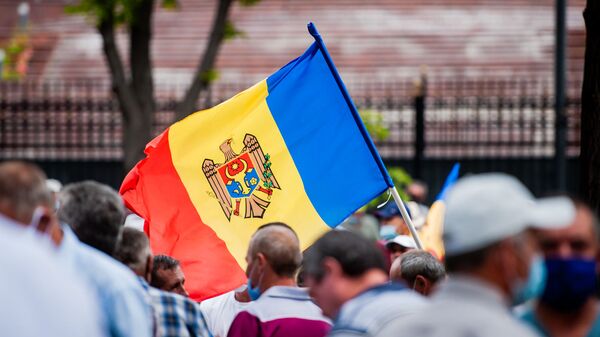Протест комбатантов перед зданием парламента Молдовы - Sputnik Moldova
