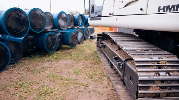 Прокладка водопроводных сетей на улице Альбишоара - Sputnik Молдова