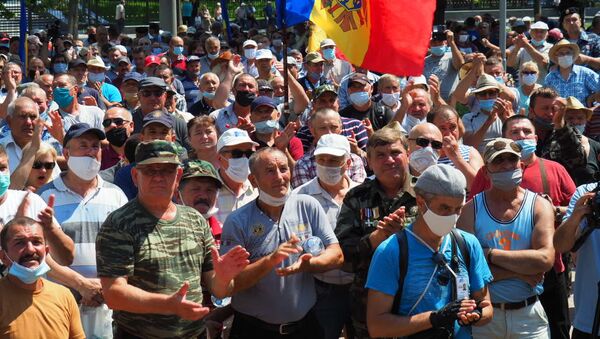 Участники боевых действий вооруженного конфликта на Днестре вновь на протест - Sputnik Молдова