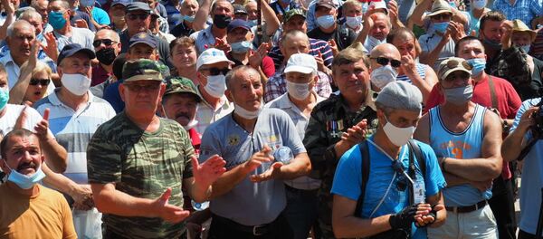 Участники боевых действий вооруженного конфликта на Днестре вновь на протест - Sputnik Молдова