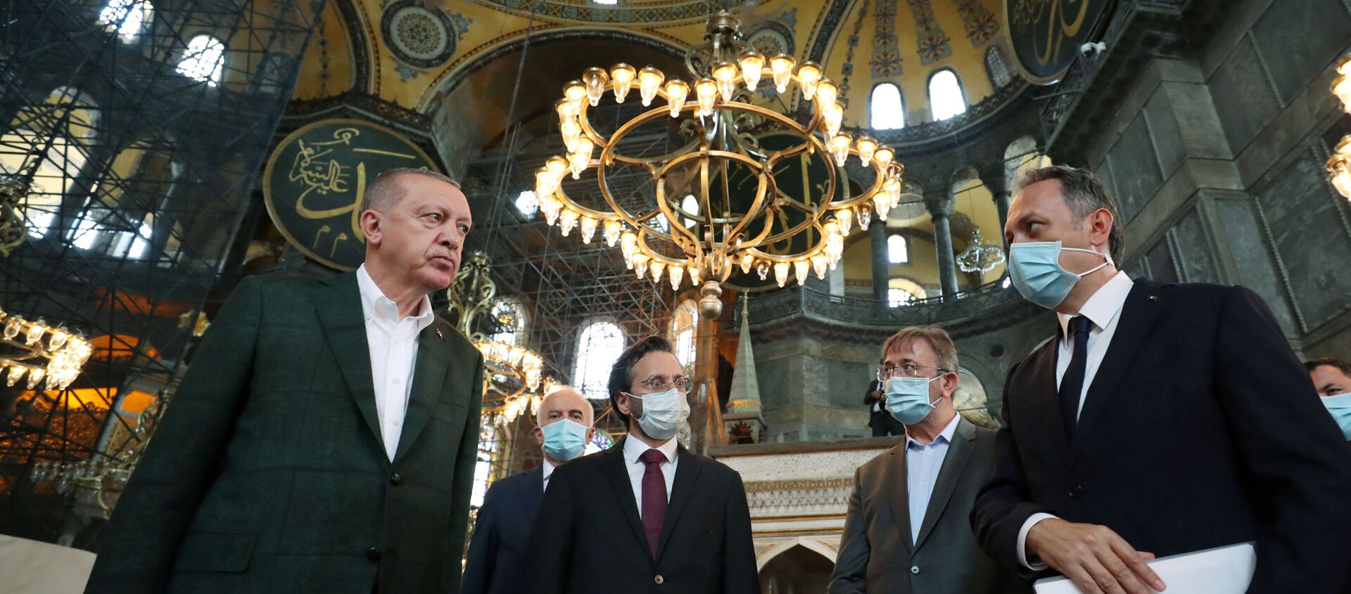 Turkish President Tayyip Erdogan Visits the Hagia Sophia - Sputnik Moldova-România, 1920, 20.07.2020