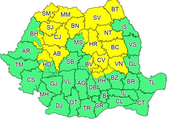 Alertă meteo de vreme severă: cod galben şi instabilitate până miercuri – zonele afectate Alertă meteo de vreme severă: cod galben şi instabilitate până miercuri – zonele afectate - Sputnik Moldova-România