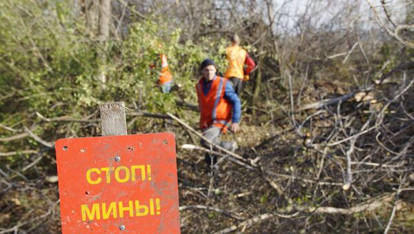 Разминирование местности у линии соприкосновения в Донбассе - Sputnik Молдова