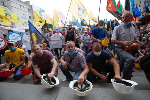 Акция протеста шахтеров в Киеве - Sputnik Молдова