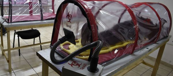 Вид специальной капсулы, предназначенной для лечения пациентов с новым коронавирусом COVID-19 Вид специальной капсулы, предназначенной для лечения пациентов с новым коронавирусом COVID-19 - Sputnik Moldova-România