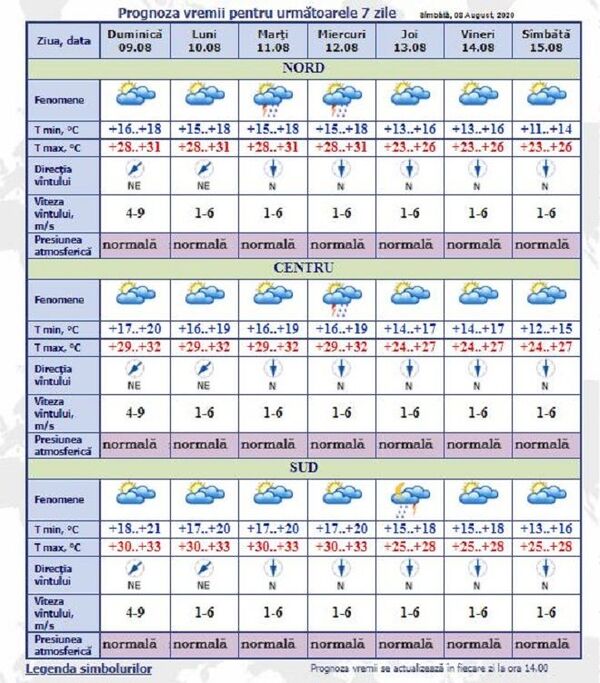 Meteo Moldova: Prognoza pentru ziua de duminică, dar și pentru următoarele zile Meteo Moldova: Prognoza pentru ziua de duminică, dar și pentru următoarele zile - Sputnik Moldova
