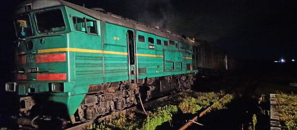 un tren marfar a luat foc la Ialoveni - Sputnik Moldova