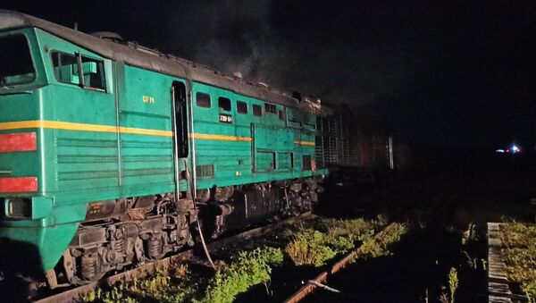 un tren marfar a luat foc la Ialoveni - Sputnik Moldova