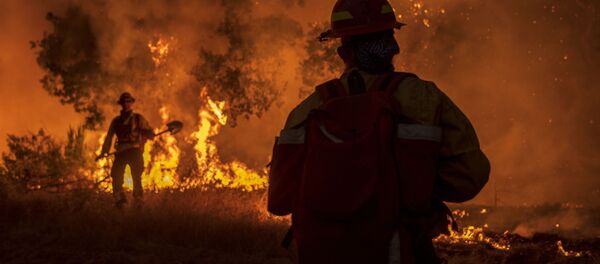 Тушение лесных пожаров возле долины Кармел, Калифорния Тушение лесных пожаров возле долины Кармел, Калифорния - Sputnik Молдова