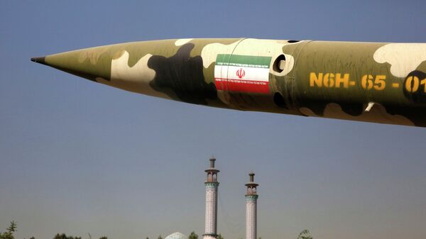 A missile is displayed at an exhibition on the 1980-88 Iran-Iraq war, at a park, northern Tehran, Iran, Thursday, Sept. 25, 2014 - Sputnik Moldova