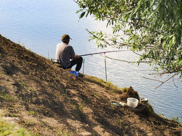 А еще Днестр - популярное место отдыха любителей пляжного отдыха и рыбаков. - Sputnik Молдова