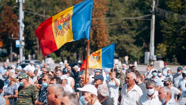 Протест комбатантов перед зданием правительства Молдовы - Sputnik Moldova