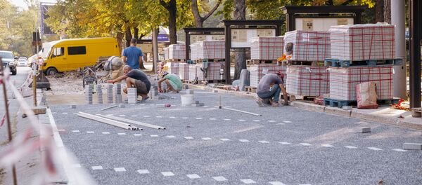 Ремонт улицы Пушкин Ремонт улицы Пушкин - Sputnik Молдова