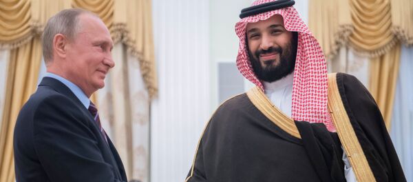 Встреча президента РФ Владимира Путина с заместителем наследного принца Саудовской Аравии Мухаммадом ибн Салманом Аль Саудом - Sputnik Молдова
