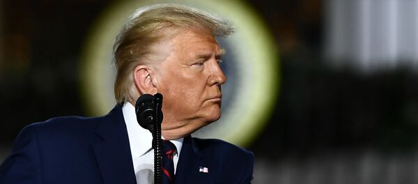 Президент США Дональд Трамп во время приветственной речи на лужайке Белого Дома (27 августа 2020). Вашингтон - Sputnik Moldova-România
