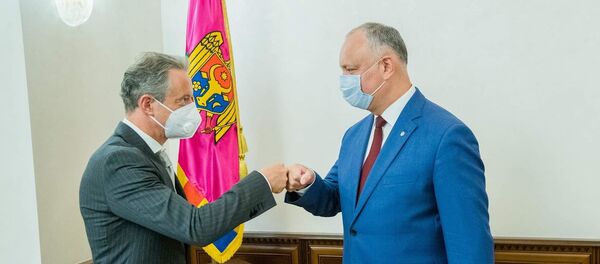Встреча президента Молдовы Игоря Додона и главы миссии ОБСЕ в республике Клаусом Нойкирхом - Sputnik Moldova