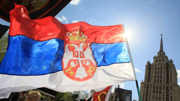 Marș în susținerea integrității teritoriale a Asrbiei - Sputnik Moldova