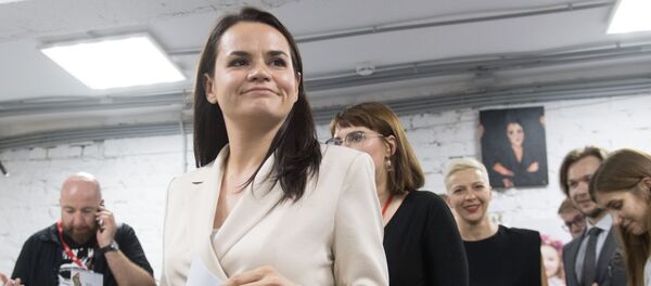 Пресс-конференция кандидата в президенты Белоруссии С. Тихановской - Sputnik Moldova-România