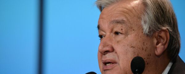 Генеральный секретарь ООН Антониу Гутерреш во время выступления на открытии 24-й конференции ООН по изменению климата в Катовице - Sputnik Moldova-România