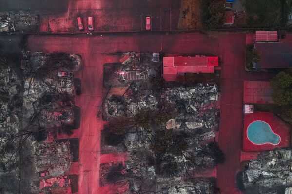 Вид на покрытые  огнестойким материалом здания и улицы в штате Орегон  - Sputnik Молдова