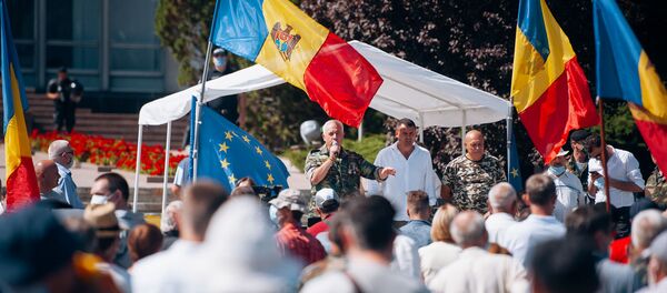 Протест комбатантов перед зданием правительства Молдовы - Sputnik Moldova
