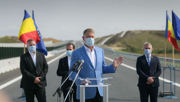 Klaus Iohannis, declarația de presă susținută la deschiderea tronsonului de autostradă Iernut - Chețani - Sputnik Moldova-România