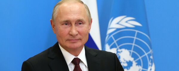 Выступление президента РФ В. Путина с видеообращением на 75-й сессии Генассамблеи ООН - Sputnik Moldova
