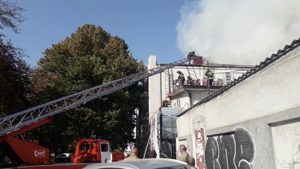 LIVE: Пожар в Национальной филармонии Кишинева - Sputnik Moldova
