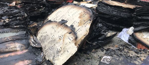 Partiturile arse din Filarmonica Națională Partiturile arse din Filarmonica Națională - Sputnik Moldova