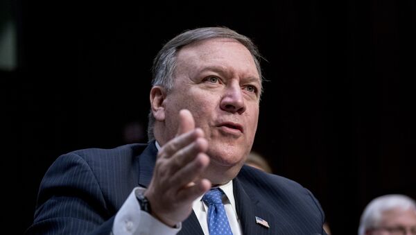 CIA Director Mike Pompeo speaks at a Senate Select Committee on Intelligence hearing on worldwide threats, Tuesday, Feb. 13, 2018, in Washington.  - Sputnik Moldova