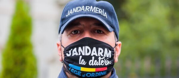 Jandarm, proteste, Iași, carantină, coronavirus - Sputnik Moldova-România