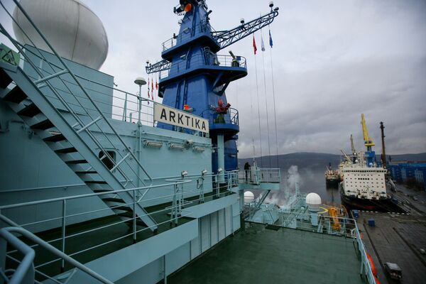 На атомном ледоколе Арктика, который прибыл в Мурманск - Sputnik Молдова