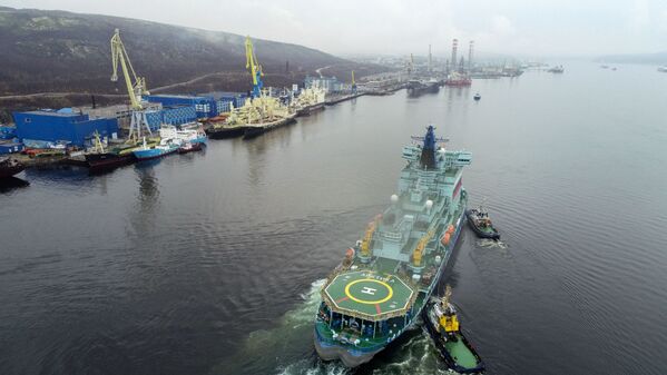 Прибытие атомного ледокола Арктика в порт Мурманска - Sputnik Moldova