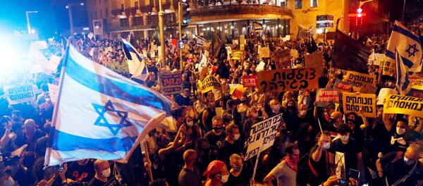 Proteste în Israel împotriva măsurilor de lockdown din cauza răspândirii coronavirusului - Sputnik Moldova-România