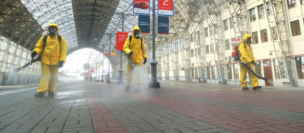 Dezinfecție  la Gara „Kiev” din Moscova - Sputnik Moldova