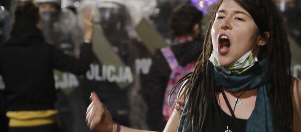 Протесты из-за запрета на аборты в Польше Протесты из-за запрета на аборты в Польше - Sputnik Молдова