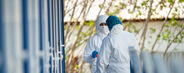 Медицинский персонал инфекционной больницы Норк - Sputnik Молдова