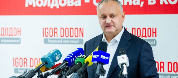 Igor Dodon declarații de presă după alegeri - Sputnik Moldova
