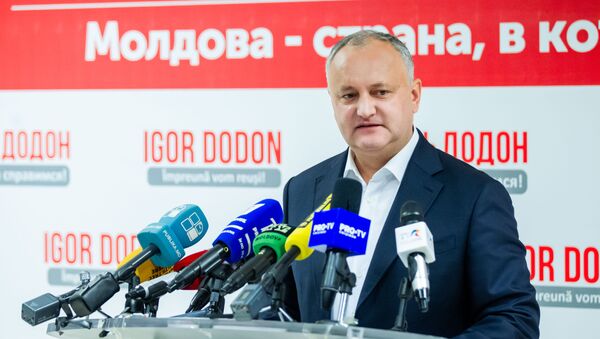 Igor Dodon declarații de presă după alegeri - Sputnik Moldova