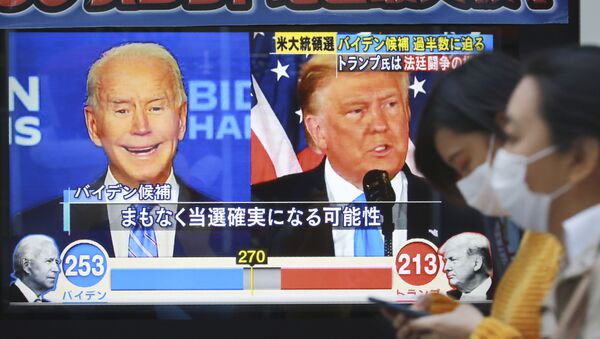 Rezultatele alegerilor prezidențiale din SUA prezentate pe TV în Japonia - Sputnik Moldova