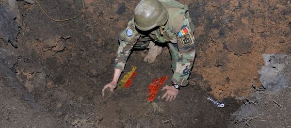 Geniștii Armatei Naționale au dezamorsat bombe și grenade din perioada celui de-Al Doilea Război Mondial, găsite lângă satul Plop-Ştiubei, raionul Căuşeni - Sputnik Moldova