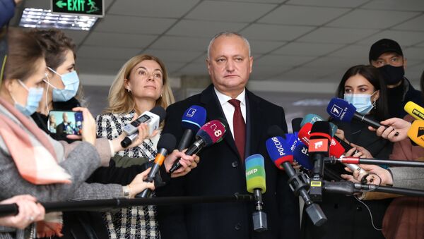 Игорь Додон на выборах президента Молдавии - Sputnik Moldova-România